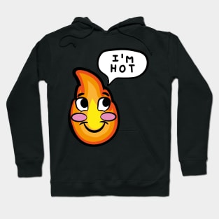 I'm hot blushing cartoon cute fire rosy cheeks Hoodie